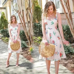 Women's Bamboo Handbag by Handmade Straw Bag